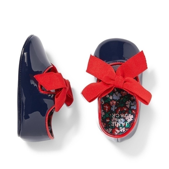 𝅺JANIE AND JACK BOW CRIB SHOE - Picture 1 of 6
